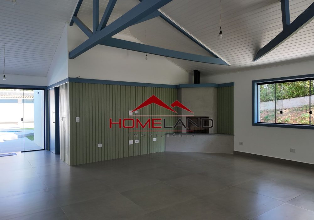 sala com lareira