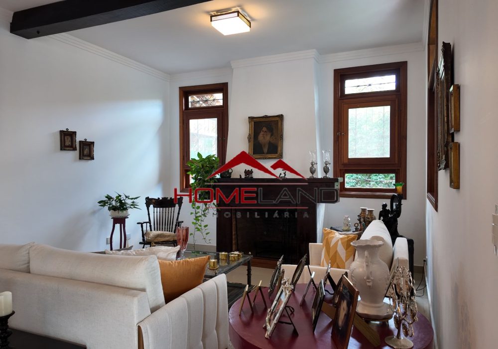 sala de estar com lareira